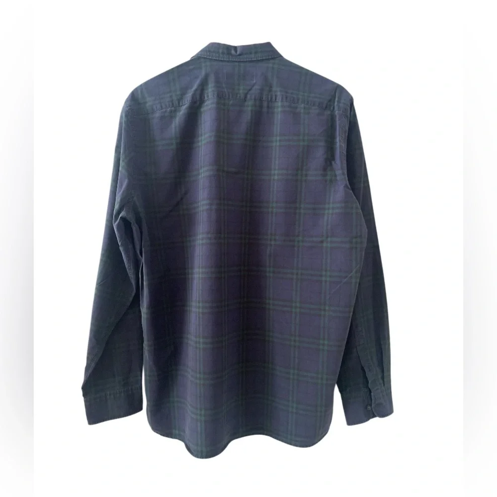 Burberry Alexander Check Long Sleeve Shirt navy and green check pattern size XL